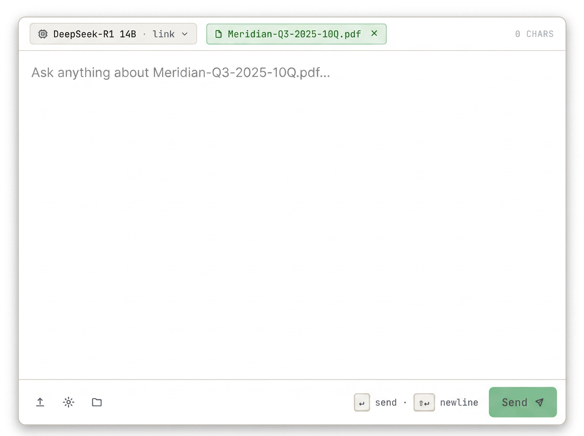 SafeChat on-device chat input field